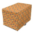 thumbnail image 1 of Hedgehog Dog Crate Cover, Happy Hedgehog Characters and Apples in Autumn Forest Covered with Leaves, Easy to Use Pet Kennel Cover for Dogs, 35" x 23" x 27", Orange Coral Taupe, by Ambesonne, 1 of 6