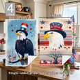 4th of july hand towels A bald eagle wearing a top hat sitting on a ...