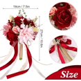 thumbnail image 2 of Bridal Bouquets for Wedding, White and Blush Pink Artificial Roses Burgundy Flowers for Wedding Centerpieces Decoration, 2 of 4