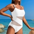 thumbnail image 6 of ANINEO 2025 Women Swimwear Solid Color Swimsuit Monokini Spaghetti Hollow Integrated Swimsuit Comfort Hawaii Summer Tropical Brazilian Beachwear, 6 of 7