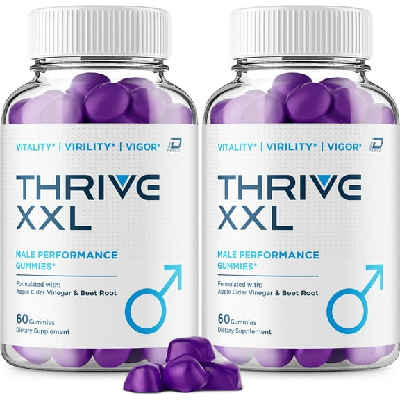 Thrive XXL Gummies for Men – ThriveXXL Gummy Natural Blend Vitamins for Overall Health, 2 Pack, 120 Gummies