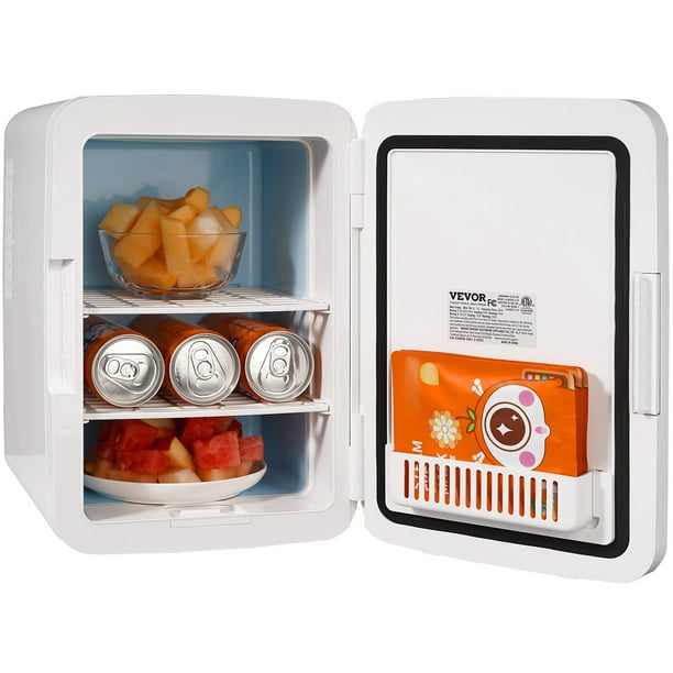 VEVOR Mini Fridge,10L/12 Can Luxury Skin Care Refrigerator, Small Beverage  Fridges for Bedroom Office Dorm Car Travel, AC/DC Cooler & Heat for Foods