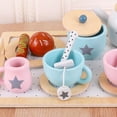 thumbnail image 4 of Juegos de imaginación en la cocina,Té Taza de café Vajilla Juego de cocina Juego,Bandeja de platillos de madera Juego de rol para niños,Cucharas Tenedores Vajillas Cocina, 4 of 4