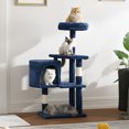 thumbnail image 5 of BestPet Cat Tree 37" Tall Cat Tower Kitten with Scratching Posts and Perches Indoor Activity Center for Cats (Navy Blue), 5 of 7