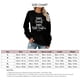 thumbnail image 1 of Sudadera holgada con cuello redondo y estampado de letras para mujer, sudadera informal de manga larga negra, 1 of 4