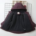 thumbnail image 6 of Cethrio Boys Winter Coats, Thickened Full Zip Windproof Warm Winter Outerwear with Hood Purple Size 10-12, 6 of 8