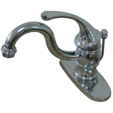 Georgian Georgian Bathroom Faucet - Kingston Brass Georgian Mono Deck Bathroom Faucet with ABS Pop-Up Drain and Deck Plate