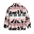 thumbnail image 5 of Chririnla Piano Black Cat Girls Hunting Sweatshirt Half Zip Pullover Sweatshirts Outdoor Casual Top for Hunting Trip Adventure Camouflage Size 7-8, 5 of 7