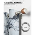 thumbnail image 6 of nqOlkjepod Outdoor Curtains for Patio Waterproof, Marble Grey White Outdoor Privacy Panels Grommet, Abstract Modern Geometric Printed Blackout Outside Curtains for Porch/Cabana 54"x108", 2 Panels, 6 of 8