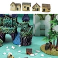 thumbnail image 4 of Bewildely Juego de 4 unidades de decoración de jardín, miniaturas en miniatura para jardín, casa de piedras, miniaturas, accesorios de Decoración del hogar, 4 of 6