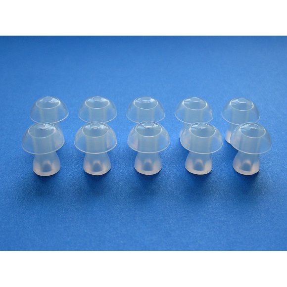 10 Medium (M) Soft Replacement Mushroom Domes Eartips Earbuds Compatible with Shure SE110, SE115,SE210,SE315,SE420,SE425,SE530 PTH,SE535, E3c, E4c, E4G, E5c, I3C, i4c, SCL3, SCL4, SCL5 Earphones