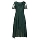 thumbnail image 2 of Vestido largo de noche de gasa con cuello en V y encaje calado para mujer - Dama de honor/fiesta de graduación, sin mangas, silueta holgada, 2 of 6