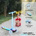 thumbnail image 5 of Hover-1 Chroma Folding Kick Scooter for Kids with Multicolor Wheel Lights, 3” Front Wheels, Rear Foot Brake, and 110 LB Weight Capacity, 5 of 5