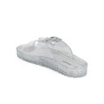 thumbnail image 3 of Forever EA81 Women Glitter Jelly Open Toe Double Buckle Footbed Sandal, 3 of 5