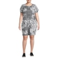 thumbnail image 2 of Terra & Sky Women's Plus Size Twisted T-Shirt Dress, 2 of 6