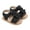 Black, variant on Baby Girl Sandals Rubber Sole Summer Outdoor Beach Infant First Walker Comfortable Premium Crib Dress Flat Shoes Baby Sandals (0-3 Months, Silver)