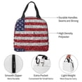thumbnail image 4 of Sikiie America Flag Glitter Lunch Bag for Women & Men Adult Insulated Lunch Box, Food Lunch Containers Lunch Tote Bags for Work, Travel, Outdoor, 4 of 8