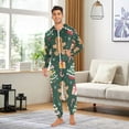 thumbnail image 6 of FORMRS Onesies Pajama for Adults Unisex Hoodie Winter Jumpsuit One Piece Sleepwear, Sizes S-2XL, Green Christmas Gingerbread, 6 of 7