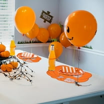 Pumpkin Placemat,Thanksgiving Pumpkins Fall Placemats,Fall Embroidered Pumpkins Placemats Autumns Harvesting Pumpkins Table Placemats Round Placemats for Kitchen Dinning Thanksgiving Halloween