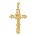 thumbnail image 6 of 14k Yellow Gold Hollow Polished Cross Charm Pendant, 6 of 7