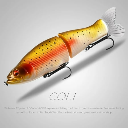 BEARKING-Fishing Lures with Soft Tail Jointed Minnow Wobblers ABS Body SwimBaits Top Fishing Tackle 135mm 1oz