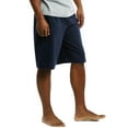 thumbnail image 3 of Men's Cotton Knitted Pajama Shorts Comfortable Sleep Shorts Lounge Pajama Bottoms with Pockets, Navy S, 1 Pack, 3 of 4