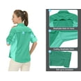 thumbnail image 6 of Little Donkey Andy Women's Stretch Quick Dry Lightweight Shirts UPF50+ for Hiking, Travel, Camping Seafoam XL, 6 of 7