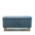 thumbnail image 3 of ARCTICSCORPION Modern Boucle Fabric Storage Ottoman Bench, Entryway Bench with Large Storage Space for Home End of Bed, Blue, 3 of 5