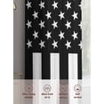 thumbnail image 3 of Blue American Flag Sheer Curtains 84 Inch Length 2 Panels Set, Semi Transparent Voile Rod Pocket Curtains for Living Dining Room Bedroom Drapes Black White Striped US Flag Stars, 3 of 6