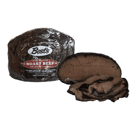 Best's Oven-Roasted Top Round Cap-off Roast Beef, Deli Sliced (Plastic Bag), 2 OZ (56 g), 11g Protein Per Serving