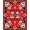 Red, Pattern 2, variant on ODIKA 2x3 Machine Washable Non-Slip Area Rug, Modular Entry with Rotating Woodland Creature Holiday Scenes High Traffic Rug, Green, 603592