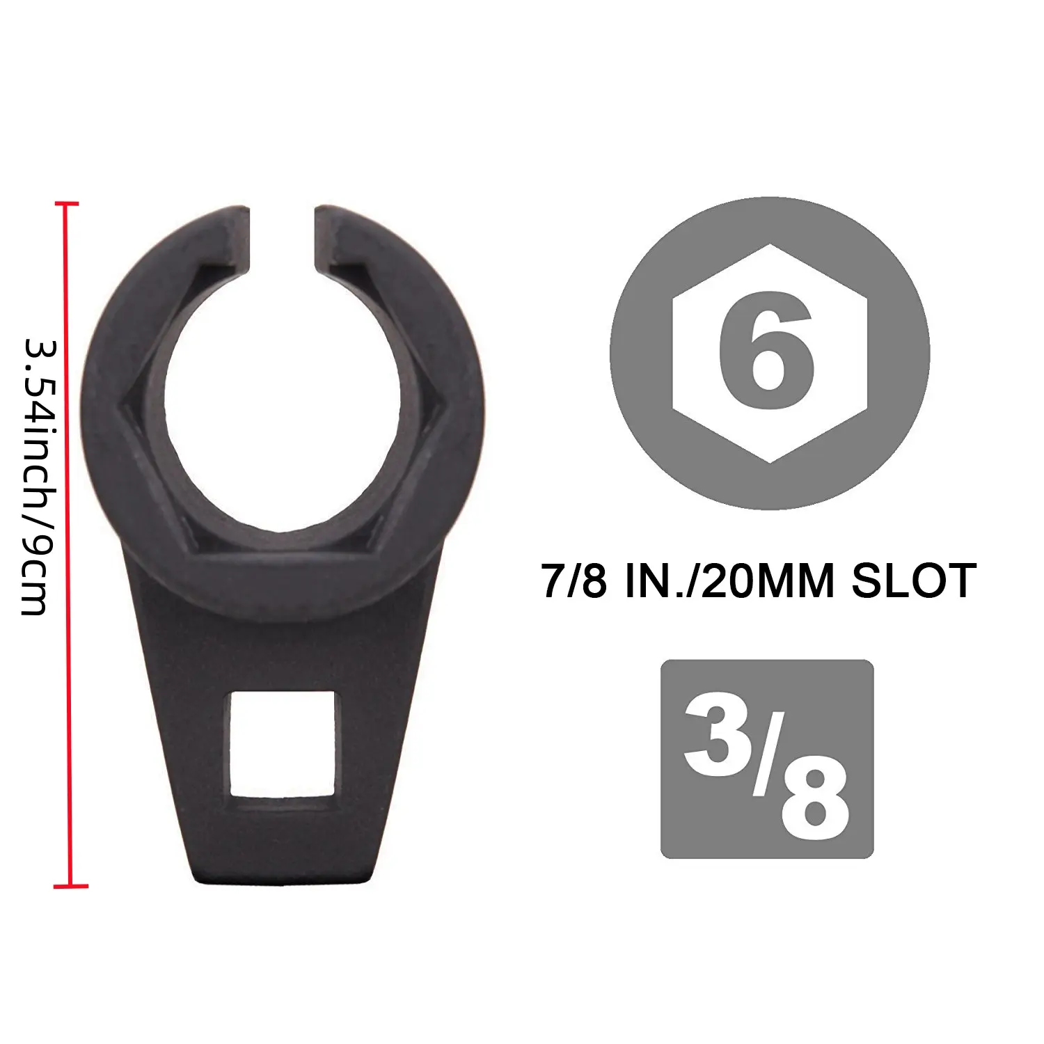 Maxfavor 7Pcs/Set Oxygen Sensor Socket Wrench Disassembly Tool, 22Mm 7/8”, 27Mm, 29Mm Three Sizes Steel High Efficiency Offset Removal Sockets Easy Operation Standard Sizes For Automobile Repair