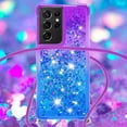 thumbnail image 4 of Funda para Samsung Galaxy S21 Ultra 5G Brillantina Líquida Divertida Reluciente y con Cristales en Movimiento Cuerpo Cruzado con Cordón Ajustable, 4 of 5