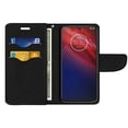 thumbnail image 3 of FINCIBO Kickstand Card Holder Magnetic + Flap Wallet Pouch Cover Case for Motorola Moto Z4 6.4", Black Composition Book, 3 of 4