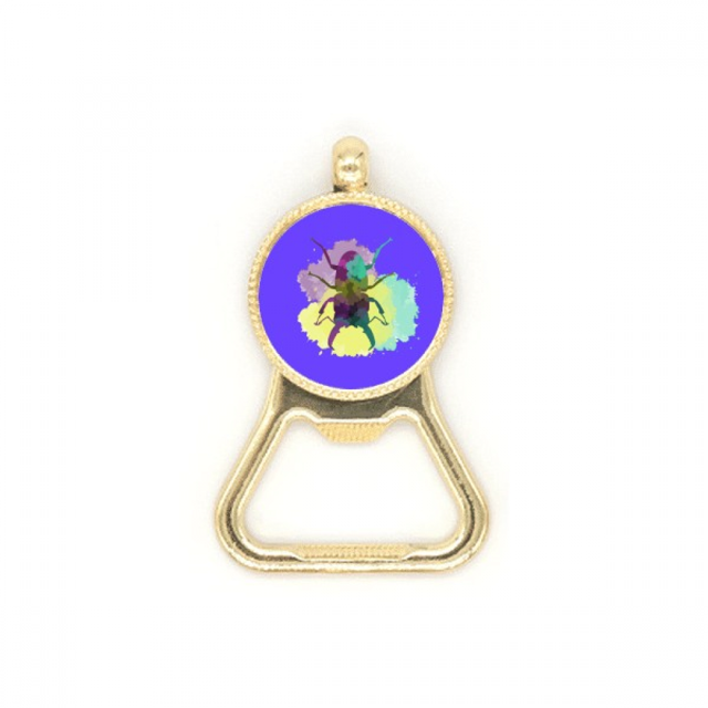 Beetle Uang Horn Outline Junebug Ouvre-Bouteille en Acier Inoxydable Porte-Clés