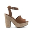 thumbnail image 3 of Sun + Stone Womens Fey Faux Suede Ankle Strap Heels, 3 of 5
