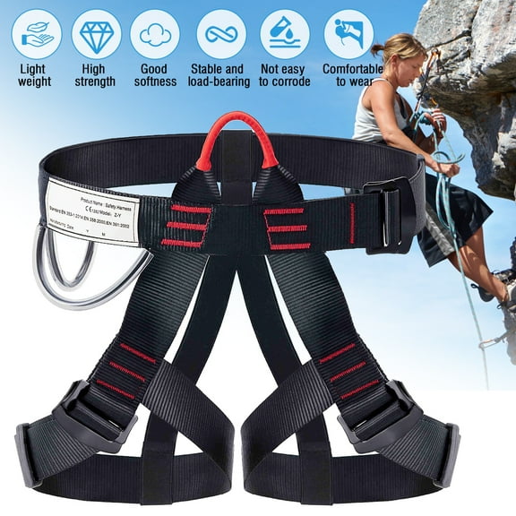 Mountaineering belt, rock climbing belt, rappelling fire rescue tree safety belt, half-body belt, suitable for women men and novices