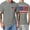 Gray #92, variant on Fourth Of July Tops for Men Crew Neck Usa Star Stripes Freedom Shirts Short Sleeve American Flag Causal T-Shirts Summer Comfy Clothes Red XL