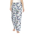 thumbnail image 2 of Goofa Hawaii Palms Printed Soft Pajama Pants for Women, Wide Leg Comfy Casual Lounge Yoga Pants-X-Large, 2 of 9
