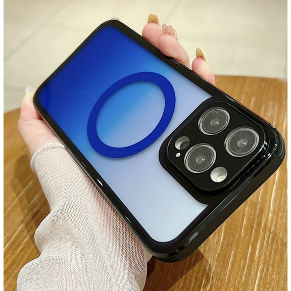 Allytech iPhone 14 Pro Max Case Cover for Girls, Compatible with Magsafe Wireless Charging Gradient Color Transparent Slim Fit Lightweight Anti-Scratch Phone Case for Apple iPhone 14 Pro Max-Blue