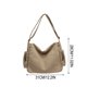 thumbnail image 3 of Bolsa Mensajera de Lona Lavada de Gran Capacidad, Bolso Cruzado de Hombro para Estudiantes, Exterior Casual, Estilo Vintage, 31x28x12 cm, 3 of 6