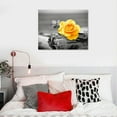 thumbnail image 4 of Nawypu  Modern Orange Gray Canvas Wall Art Rose Flowers Wall Pictures Bathroom Bedroom Decoration, 4 of 4