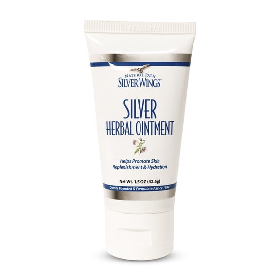 Natural Path Silver Wings 250ppm Silver Herbal Ointment - Nourishing and Moisturizing Skin Care 1.50oz