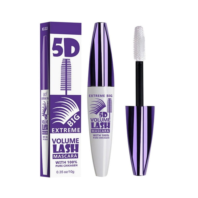 White Or Black Volume Lash Masacara 5DSilk Fiber Lash Colored Masacara Water Proof Long Lasting Eyelash SmudgeProof Volume Lengthening Defining Curling Color Cosmetics Make up Kits Adult