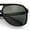 Matte Black - Green, variant on Polarized Mens Classic Oversized Racer Sport Plastic Sunglasses Matte Black - Green