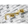 thumbnail image 3 of Kingston Brass KS6027DX Concord Two-Handle Wall Mount Roman Tub Faucet, Brushed Brass, 3 of 7