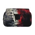 thumbnail image 2 of Easygdp Red And White Screaming Demon Skull para Estuche de Lápices con Tapa Flip, Suministros de Oficina y Universidad para Adolescentes y Adultos, 2 of 7
