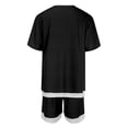 thumbnail image 6 of Boys Clothes 2-Piece Casual Street Style Black Kids Short Sleeve Shirts and Shorts Sets Boys Summer Outfits 6-7 Years, 6 of 8