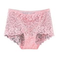 thumbnail image 2 of Fesfesfes Panties For Women Solid Color High Waisted Mesh Breathable And Lace Hollow Underwear Panties, 2 of 4