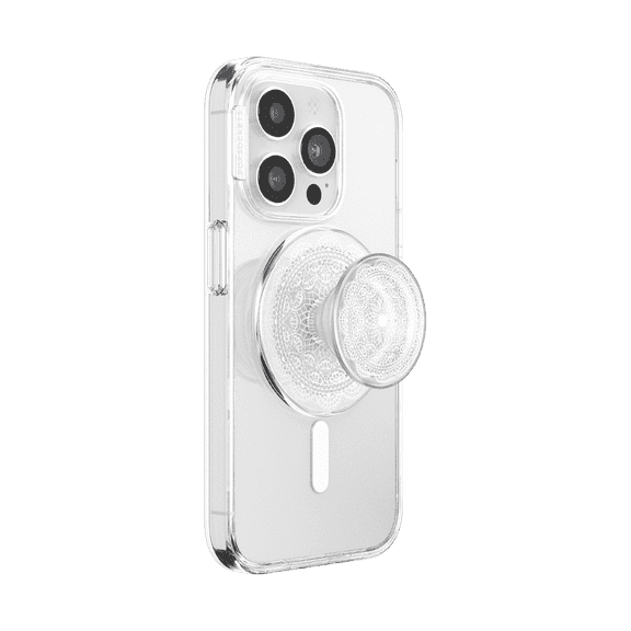 PopSockets Phone Grip for MagSafe, Magnetic Holder, Phone Stand, Clear - Doily Life